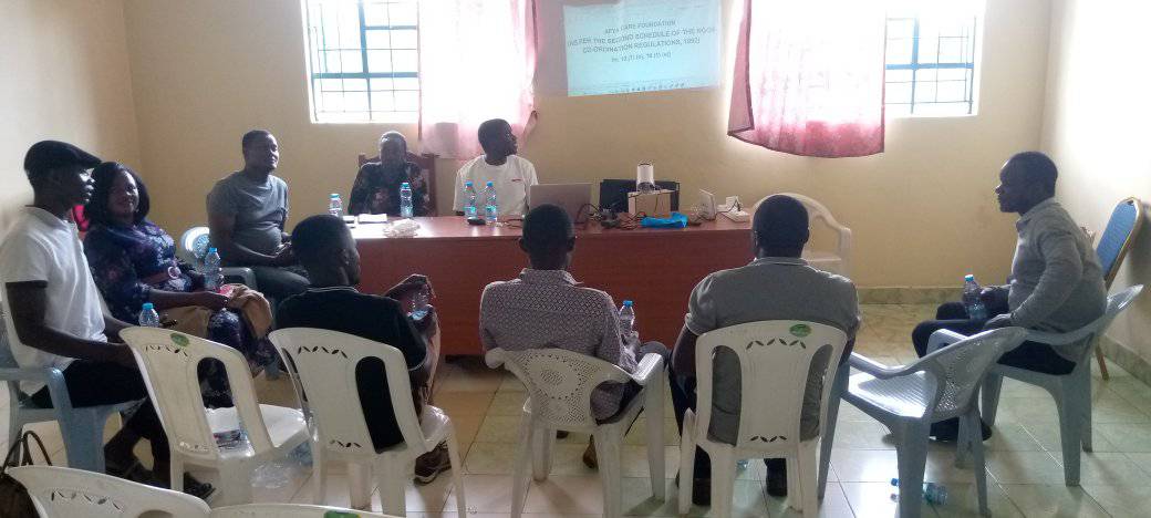 Afya Care Foundation team during an internal training session